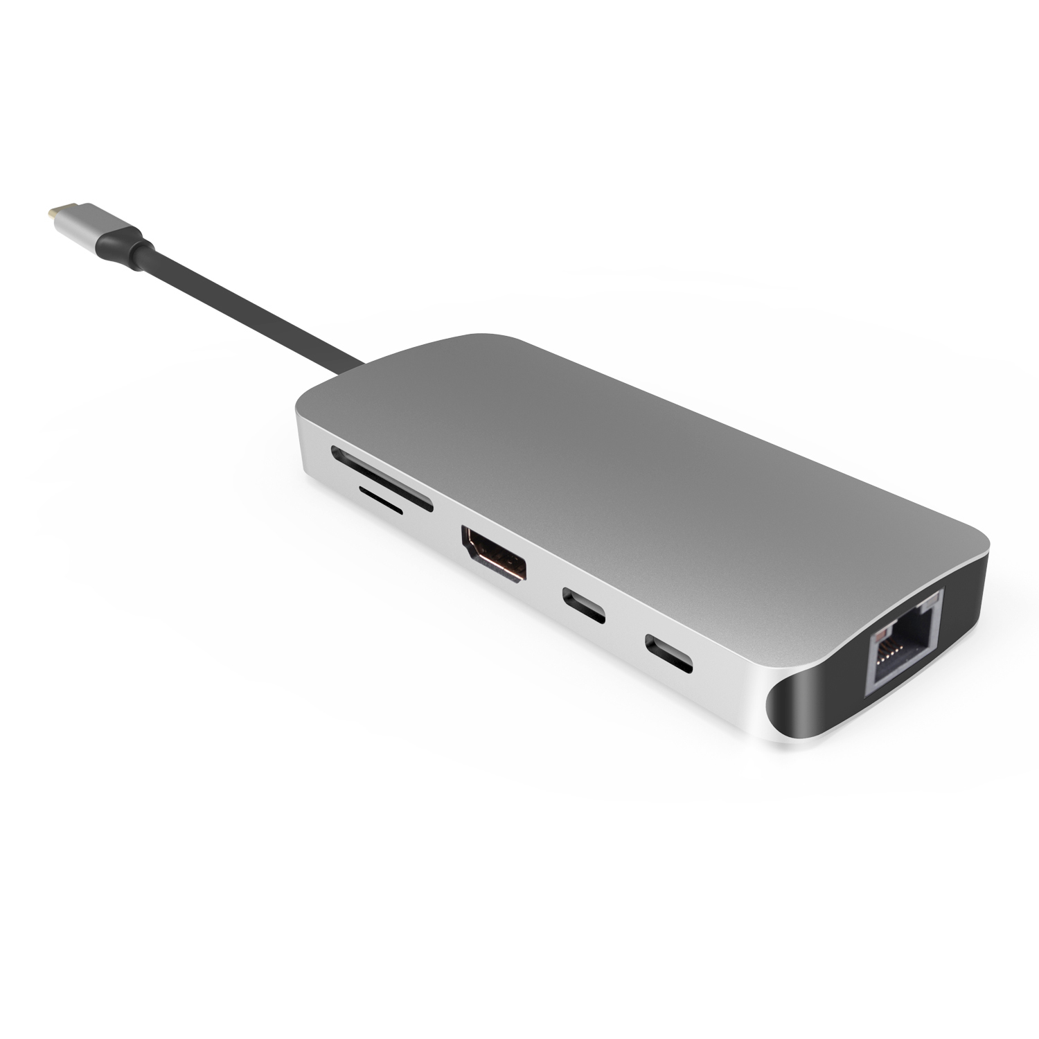 UC0501 USB-C HUB (2 x USB C / 3 x USB 3.0 / 1 x HDMI / SD/TF Card Reader / RJ45)