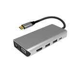 UC0203 (SST) USB-C HUB (USB-C / 3xUSB 3.0/HDMI / SD/TF Card Reader /  VGA / RJ45 /3.5mm Analog Audio