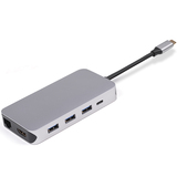 UC0202 USB-C HUB (1 x USB C / 4 x USB 3.0 / 1 x HDMI / SD/TF Card Reader / RJ45)